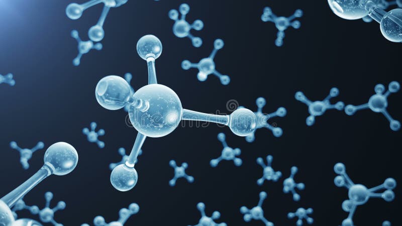 3D structuur van de animatiemolecule Wetenschappelijke medische achtergrond met atomen en molecules Achtergrond voor een uitnodig