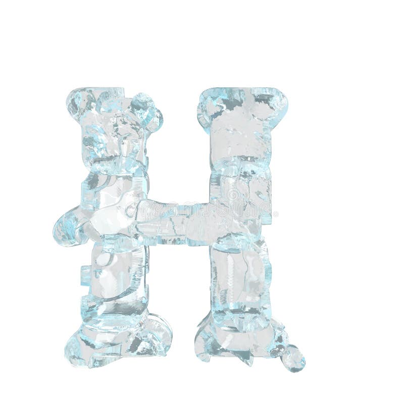 Symbol Made of Broken Ice. Letter H Stock Vector - Illustration of sign ...