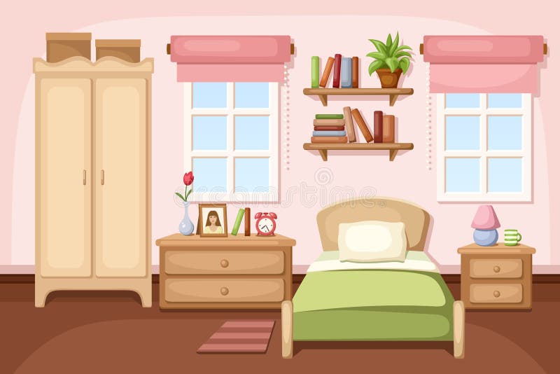 3 d sypialni otoczenia wewnętrznej pozbawione piorun również zwrócić corel ilustracji wektora 3 d sypialni otoczenia wewnętrznej pozbawione piorun również zwrócić corel ilustracji wektora
