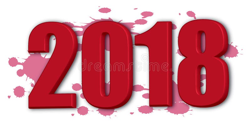 2018 3D tekst ilustracji 2018 3D tekst ilustracji