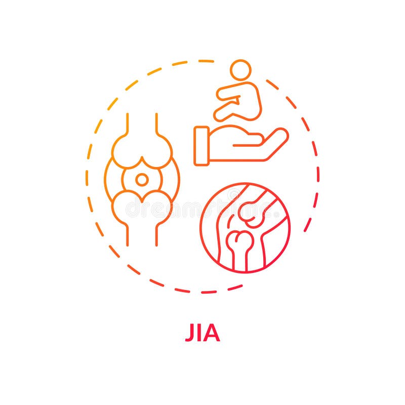 Concept jia pictogramă gradient de linie subțire 2d stock illustration