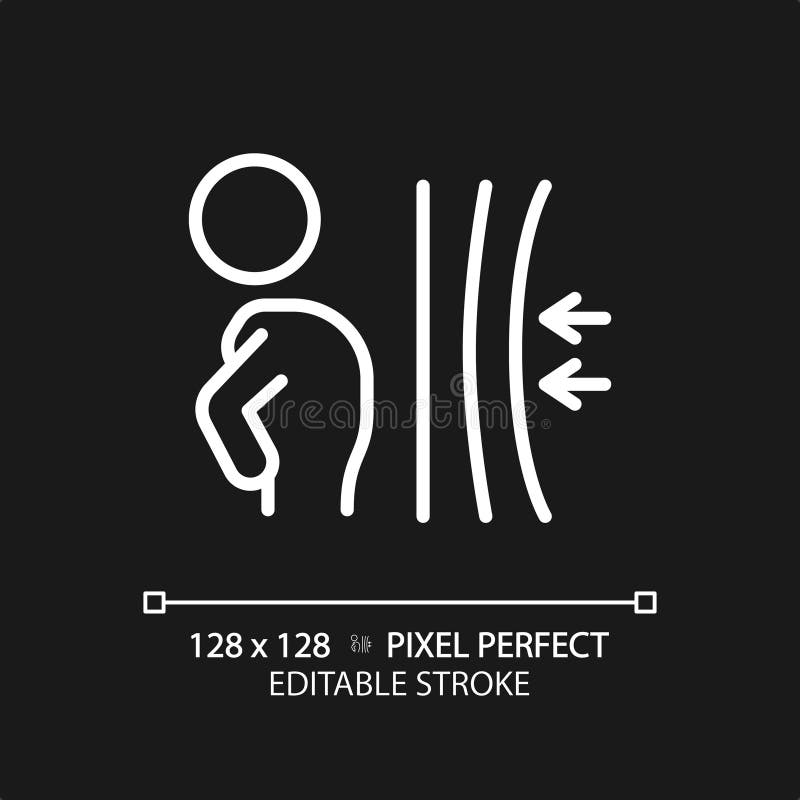 2D thin linear simple white resilience icon royalty free illustration