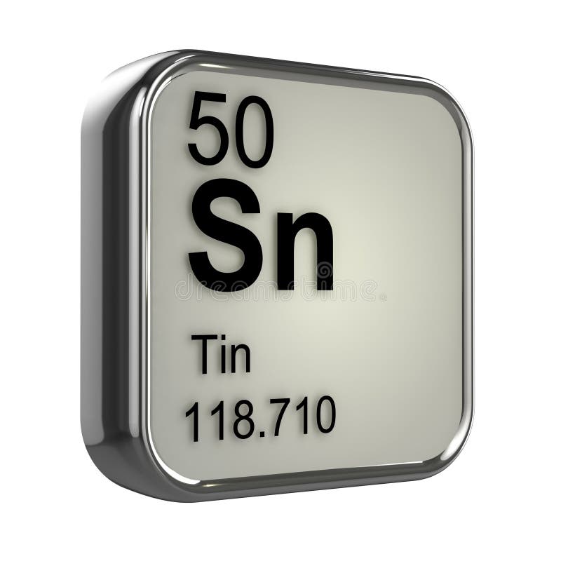 3d Tin element vector illustration