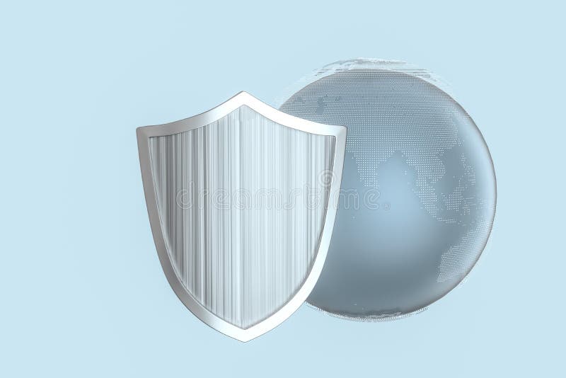3d tolkning, en försvarsköld med teknologisk bakgrund royaltyfri illustrationer 3d tolkning, en försvarsköld med teknologisk bakgrund royaltyfri illustrationer