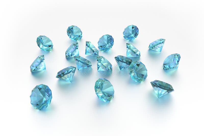 3D Topaz - 18 Blue Gems stock illustration 3D Topaz - 18 Blue Gems stock illustration