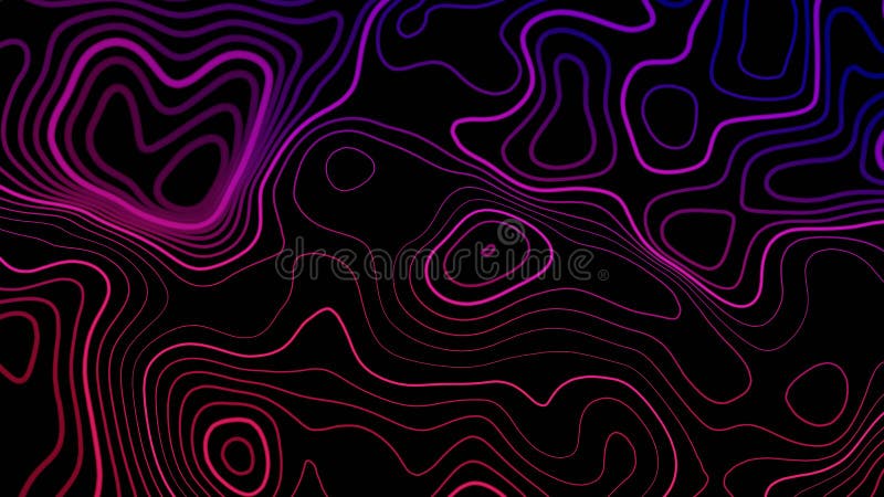 3d Topographic Contour Map, Waving Technology Line Backdrop. Space or