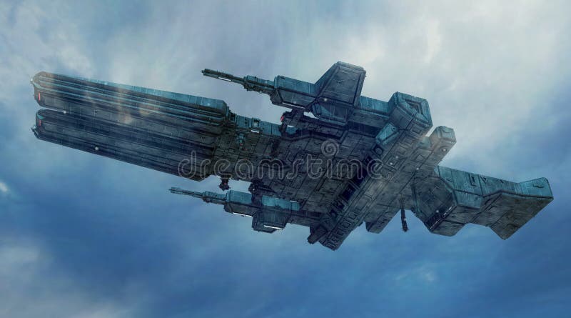 3d UFO royalty free illustration