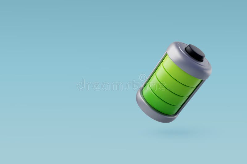 3d Vector Green Ecological Battery, Green Energy, Clean Energy
