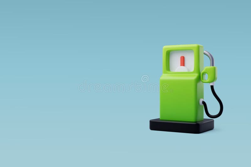 3d Vector Green Gas Pump, Green Energy, Clean Energy, Environmental