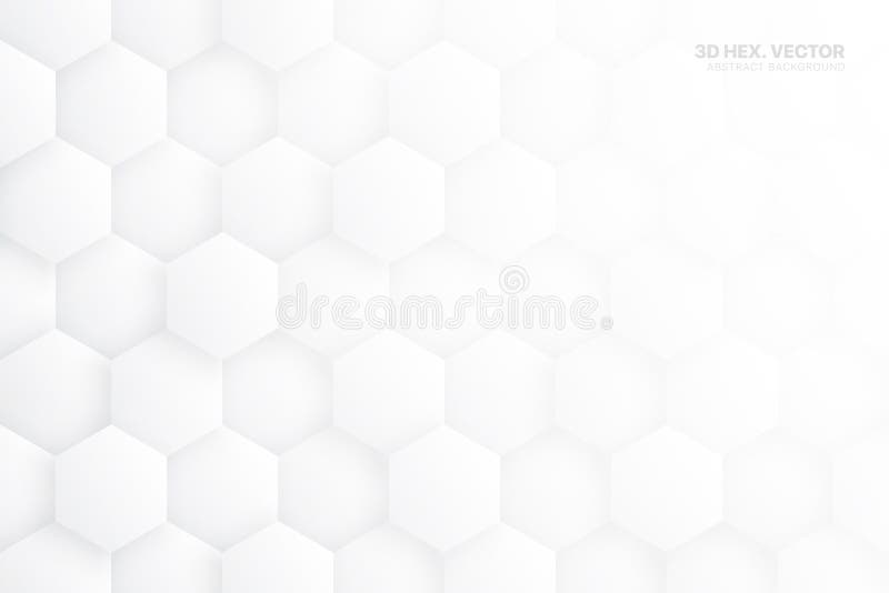 3D Vector Hexagonal Blocks Structure White Abstract Background. Three Dimensional Science Technologic Hexagons Light Conceptual Art Illustration. Clear Blank Subtle Textured Backdrop. 3D Vector Hexagonal Blocks Structure White Abstract Background. Three Dimensional Science Technologic Hexagons Light Conceptual Art Illustration. Clear Blank Subtle Textured Backdrop