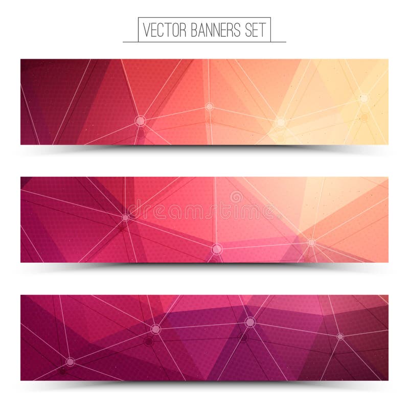 3d vectorbanners van het technologieweb stock illustratie 3d vectorbanners van het technologieweb stock illustratie