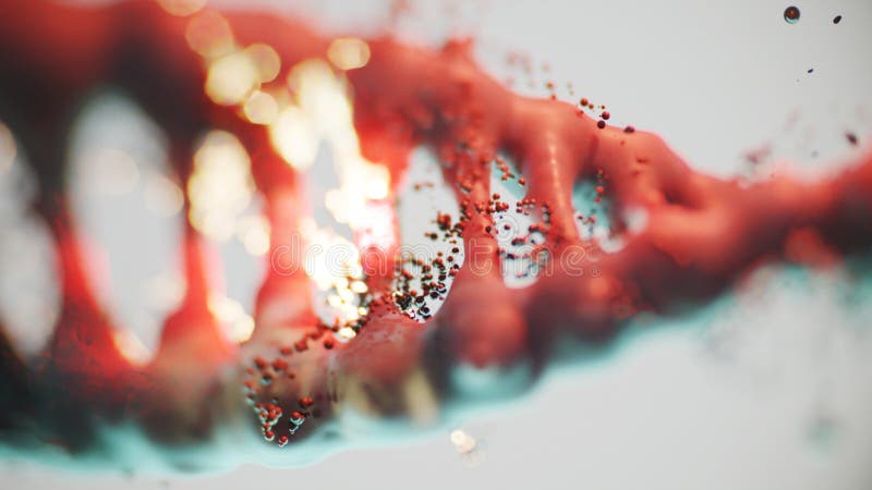 3D visualization of DNA spiral with molecular movement, showcasing genetic code formation and life evolution in vibrant colors. Code division stock images, royalty-free photos and pictures