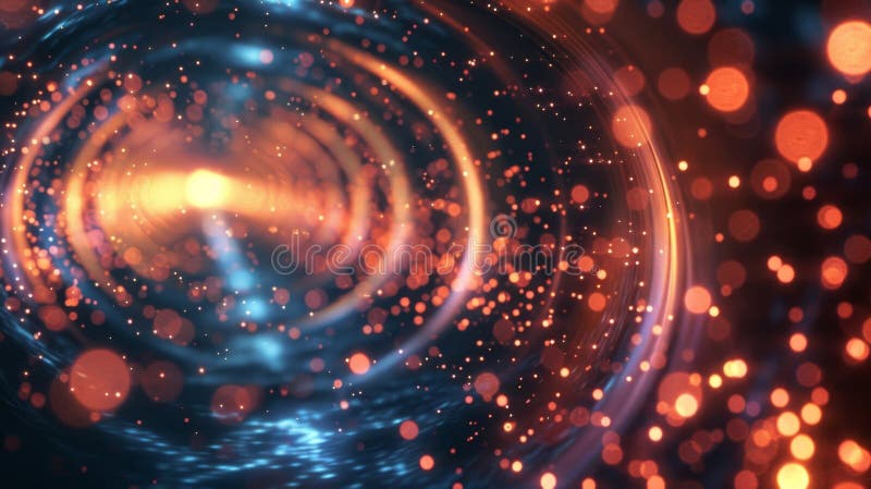A 3D visualization of the quantum tunneling phenomenon with particles appearing to pass through seemingly imtrable royalty free stock images