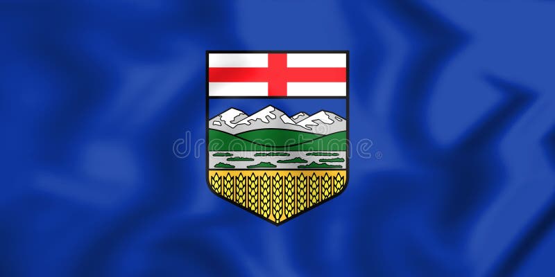 3D Vlag van Alberta, Canada stock illustratie 3D Vlag van Alberta, Canada stock illustratie