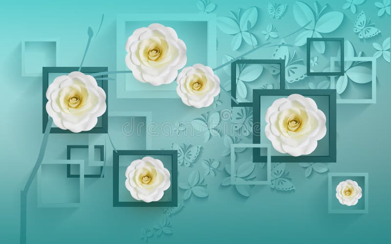 3d Flower Design Wallpaper Background Stock Illustration  Illustration of  object floral 163522909