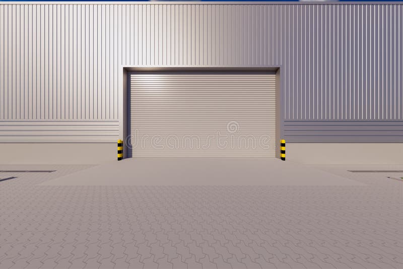 3d warehouse shutter door stock illustration. Illustration of