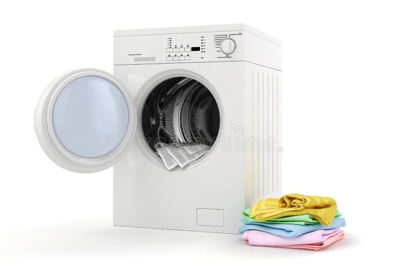 3d washing machine stock illustration