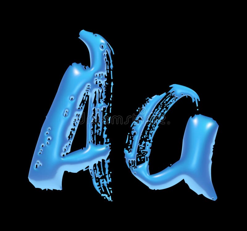 3d Water Alphabet Letter F Uppercase And Lowercase 3d Illustration