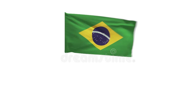 3d weergave van de vlag van brazilië