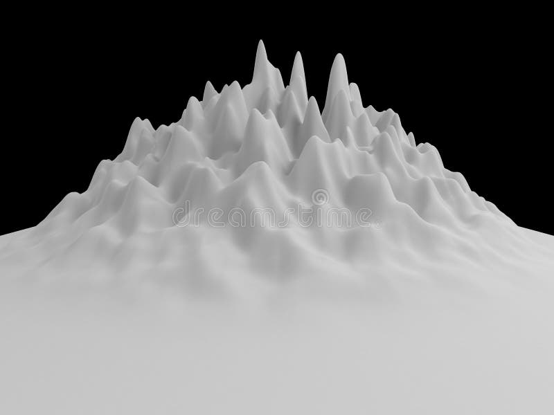 3d white abstract wavy hill landscape background vector illustration