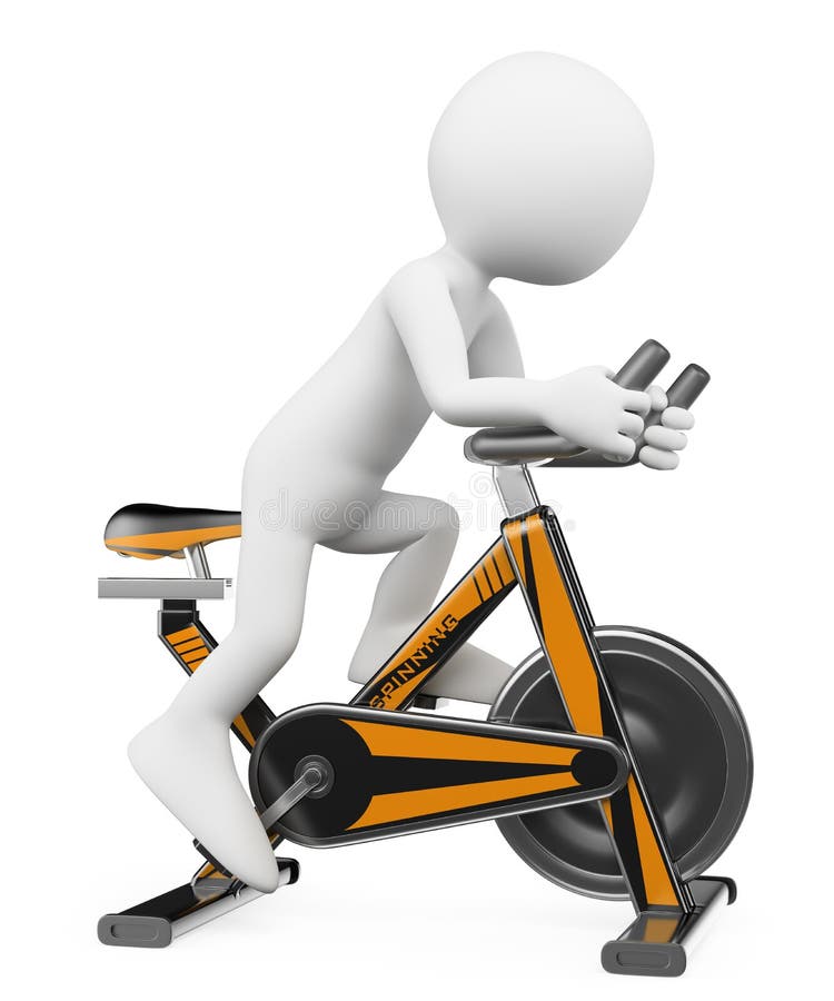 Spinning Bike White Person Stock Illustrations – 42 Spinning Bike