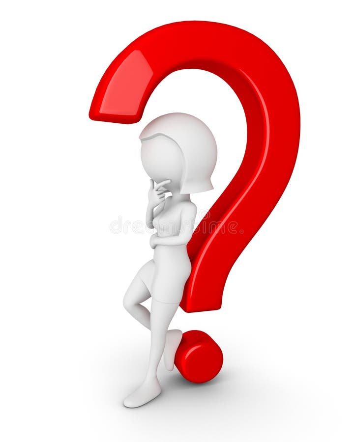 3d-white-people-question иллюстрация вектора 3d-white-people-question иллюстрация вектора