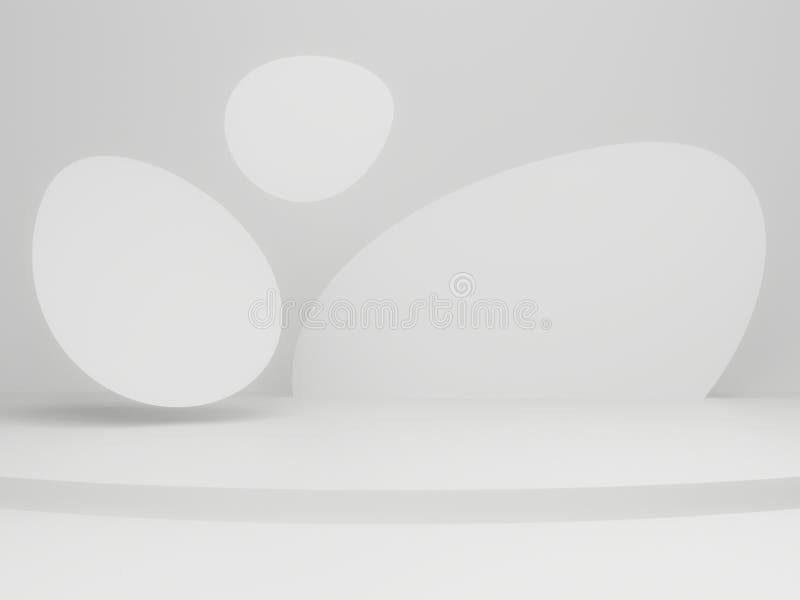 3D white stage background stock illustration. Illustration of design