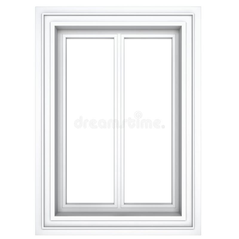 Window with a White Background and Curtains Stock Illustration ...