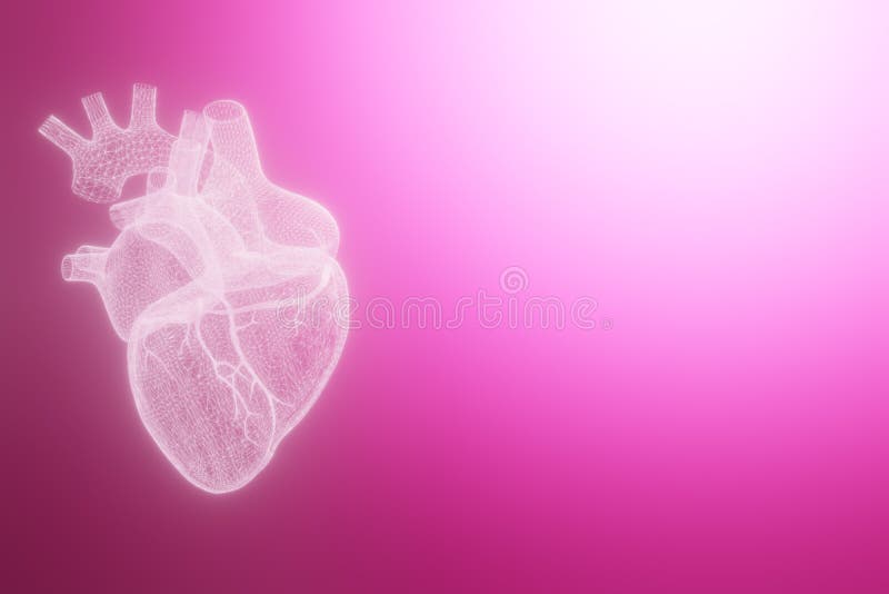 3D wireframe hearts render white backgrounds, Abstract Heart icon form lines and triangles, point connecting network on vector illustration 3D wireframe hearts render white backgrounds, Abstract Heart icon form lines and triangles, point connecting network on vector illustration