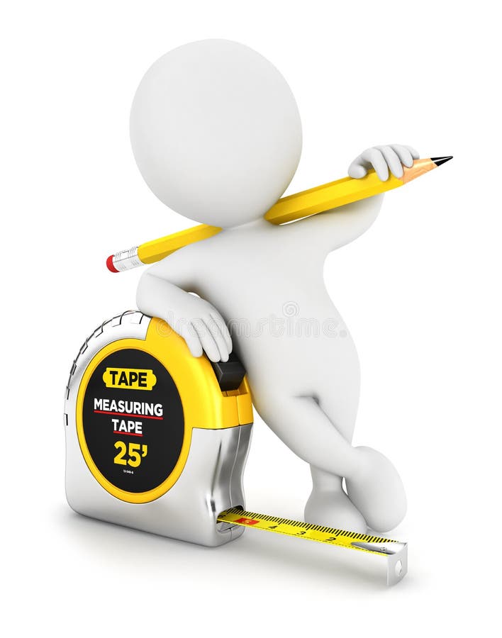 3d witte mensen die band meten vector illustratie 3d witte mensen die band meten vector illustratie