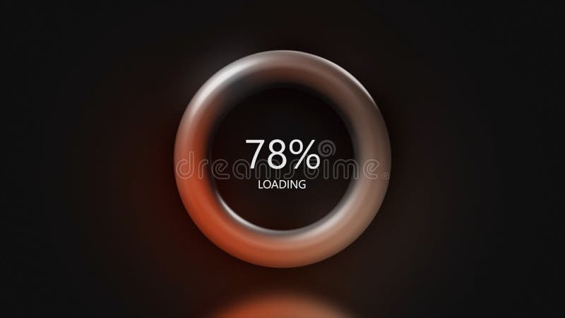 3D Yellow Pulsating Loading Bar with Changing Percentages. Creative Stock  Illustration - Illustration of graphic, futuristic: 239734950