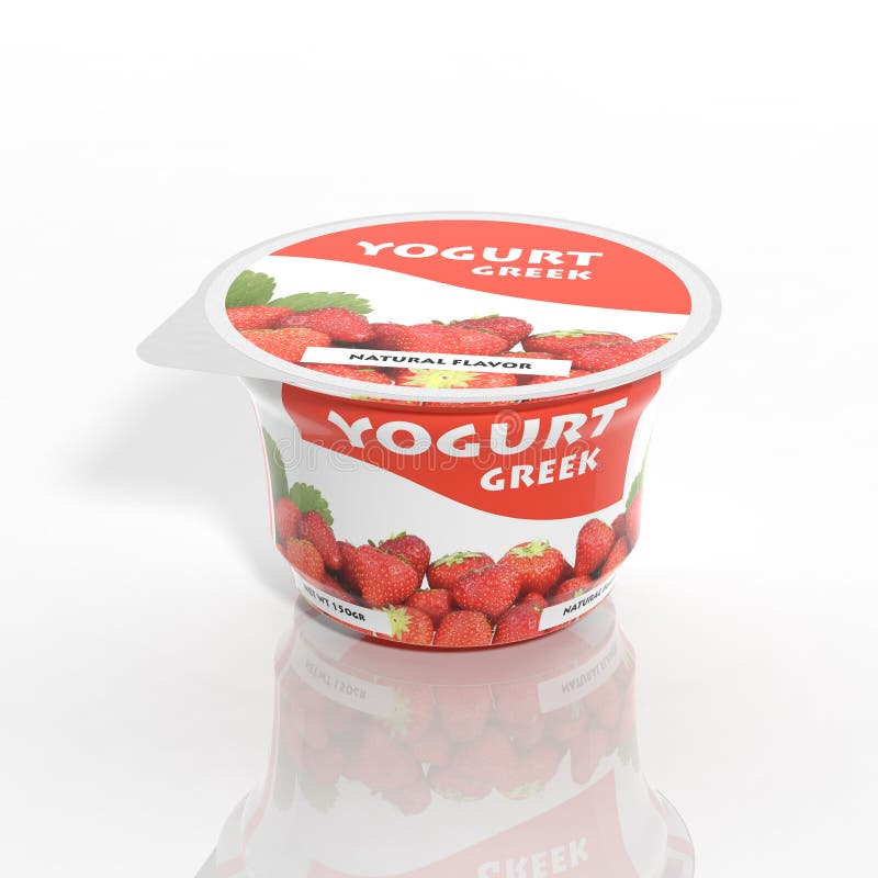 3D yogurt plastic container