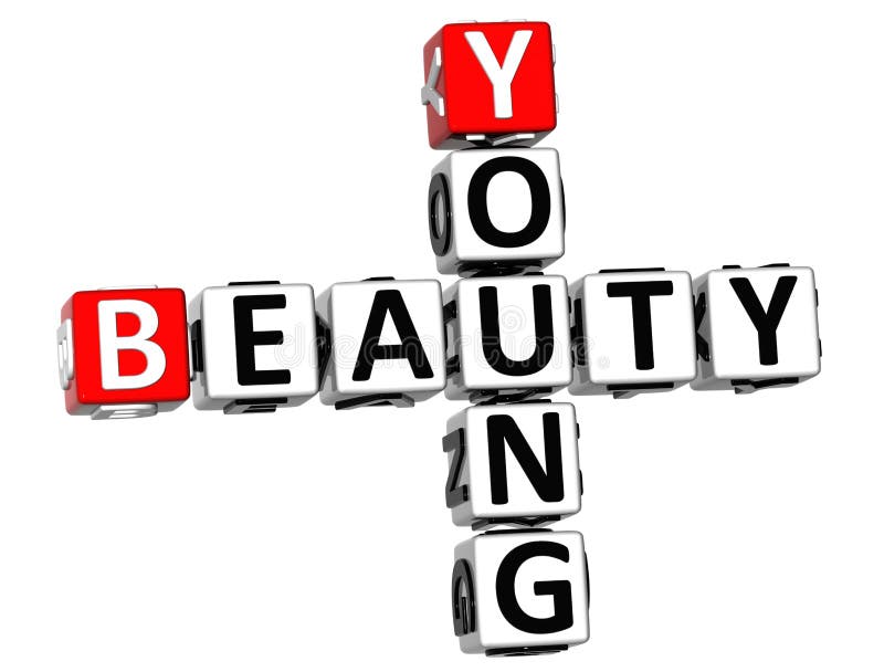 Beauty Crossword, Cartoon Woman Characters in Dresses Standing Next To