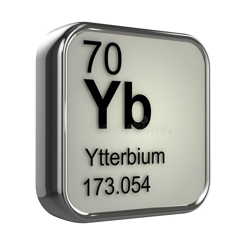 3d Ytterbium element royalty free illustration