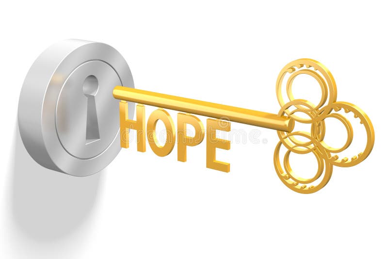 3D-sleutelconcept - hoop royalty-vrije illustratie