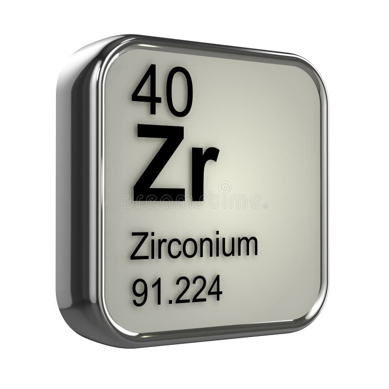 3d Zirconium element design royalty free illustration