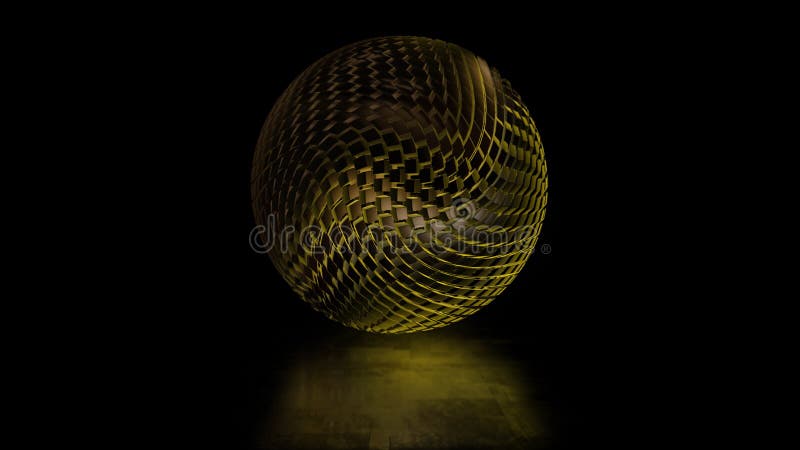 3d återgivning av en abstrakt sfär från volymetriska kubikblock. kreativt designelement stock illustrationer