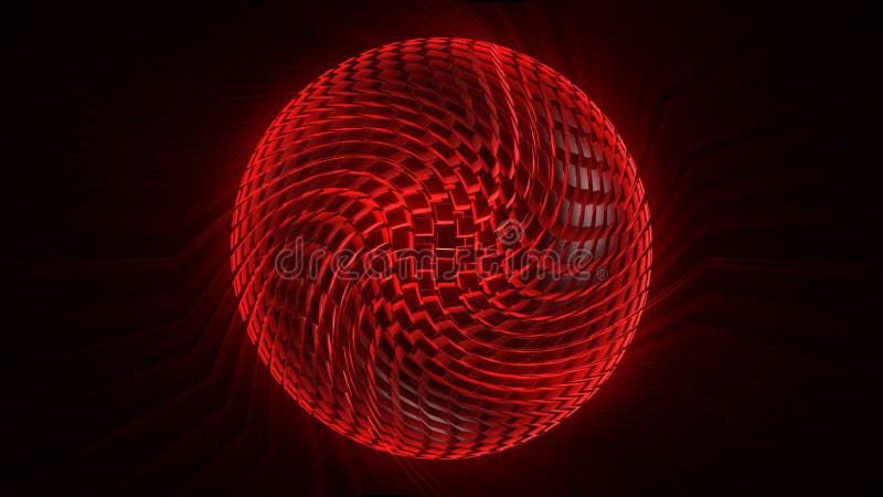 3d återgivning av en abstrakt sfär från volymetriska kubikblock. kreativt designelement vektor illustrationer
