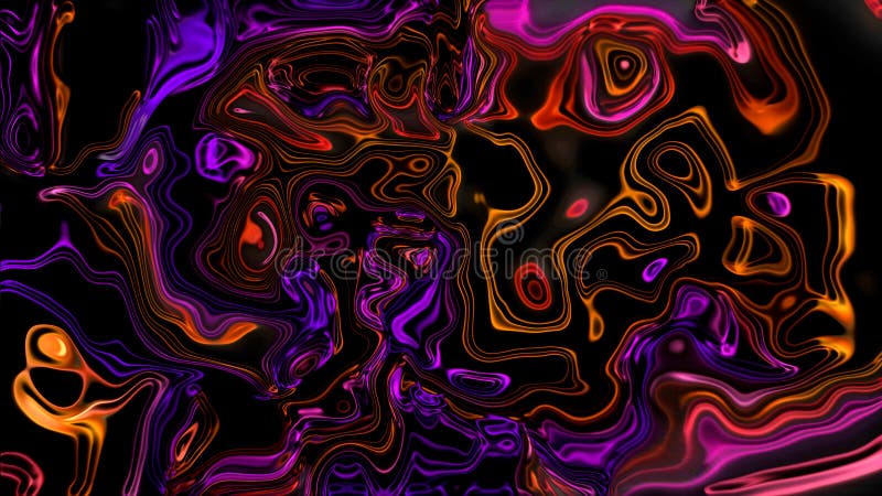 3d återgivning av vätskevågsvätska i rymden, ny multicolor splash-bakgrund. royaltyfri illustrationer