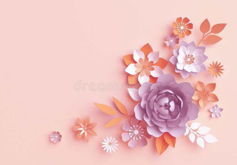 3d-återgivning, blommor av fallpapper, botaniskt arrangemang hösten, konst av florala klipp, bouquet isolerat på bakgrunden av pa royaltyfri illustrationer 3d-återgivning, blommor av fallpapper, botaniskt arrangemang hösten, konst av florala klipp, bouquet isolerat på bakgrunden av pa royaltyfri illustrationer