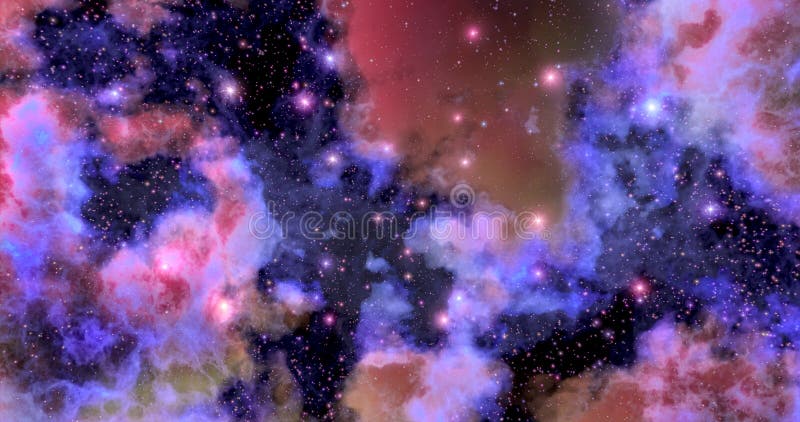 3d-återgivning. skrivbordsunderlägg och bakgrund. Universum med stjärnkonstellationer galaxies nebulae och gas royaltyfri illustrationer