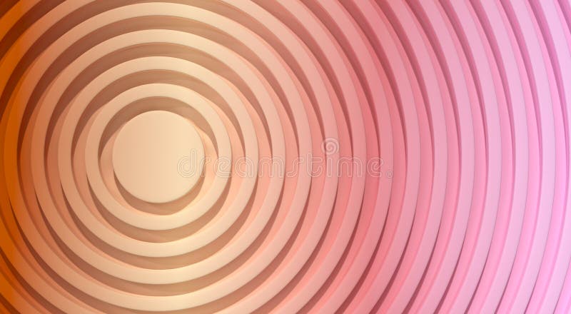 3d-återgivning. volymringar av peachrofärg med mjuk övertoning. stock illustrationer