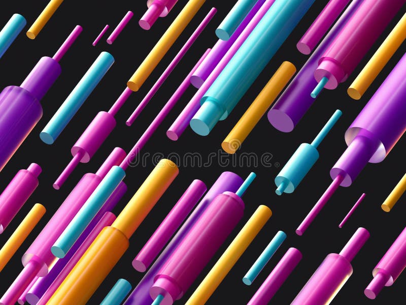 3d представляют, цифровая иллюстрация, красочный цилиндр, предпосылка черного пинка голубая желтая абстрактная, геометрическая ка бесплатная иллюстрация 3d представляют, цифровая иллюстрация, красочный цилиндр, предпосылка черного пинка голубая желтая абстрактная, геометрическая ка бесплатная иллюстрация