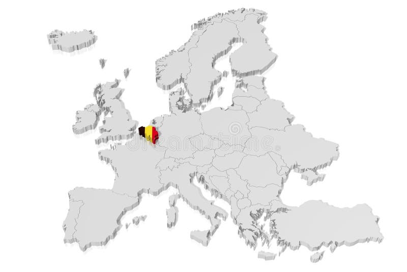3D översikt, flagga - Belgien stock illustrationer 3D översikt, flagga - Belgien stock illustrationer