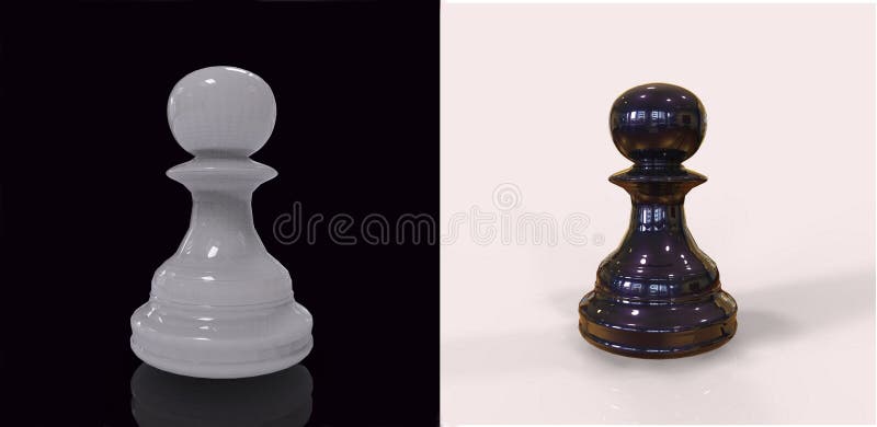 3d übertragen Schwarzweiss-Schachfiguren lizenzfreie abbildung 3d übertragen Schwarzweiss-Schachfiguren lizenzfreie abbildung