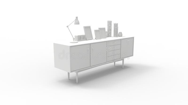 3d απόδοση περιβλήματος απομονωμένου σε λευκό φόντο στούντιο απεικόνιση αποθεμάτων
