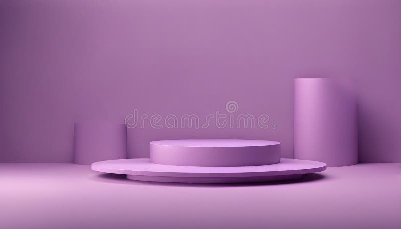 3D απόδοση της ελάχιστης έννοιας του μοβ διπλού κυλίνδρου ελεύθερη απεικόνιση δικαιώματος