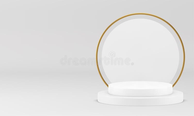 3d белый люкс пьедестал пьедестал макет для презентации реалистичный вектор иллюстрации иллюстрация вектора