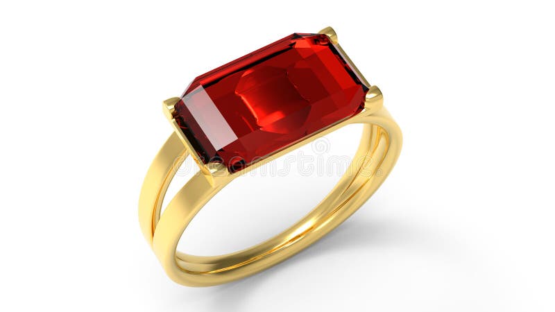 3d золотое кольцо перевода на языке ruby иллюстрация вектора