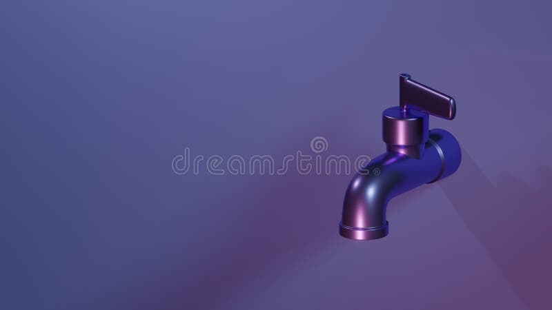 3d иллюстрация золотого крана бесплатная иллюстрация